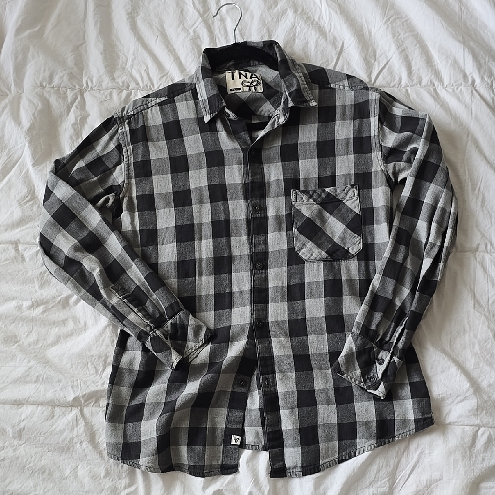 TNA XS flannel Long Sleeve Top [Aritzia]